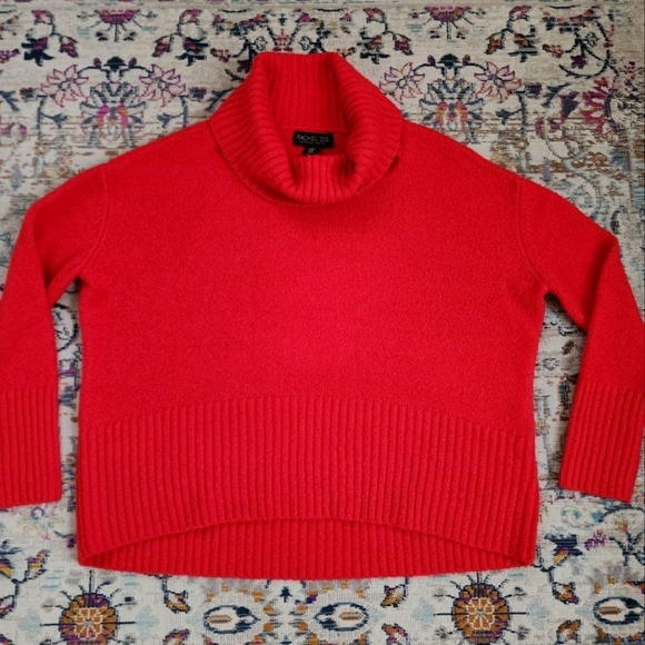 Rachel Zoe Sweaters - Rachel Zoe Red Knit Turtleneck Sweater Oversized Long Sleeve, sz MD